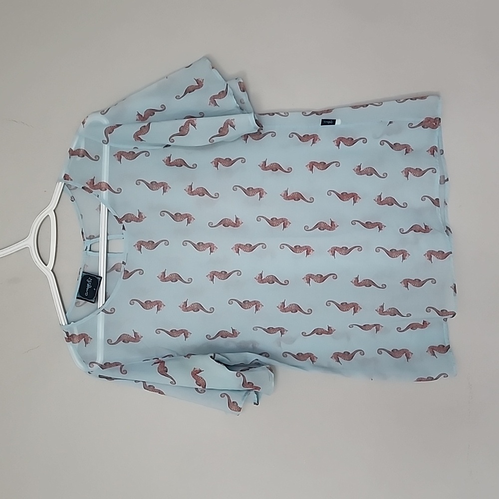Angel sea horse transparent top